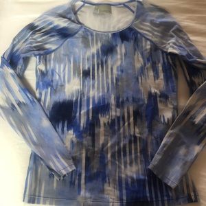 Athleta Blue Swim Shirt/ Rashguard